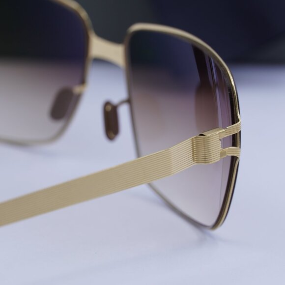 Mykita NO1 MAJA 006 Rectangle Sunglasses - Gold/Brown Gradient - Picture 5 of 8
